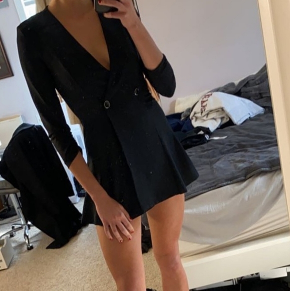 Zara black wrap suit romper size S - Picture 2 of 10